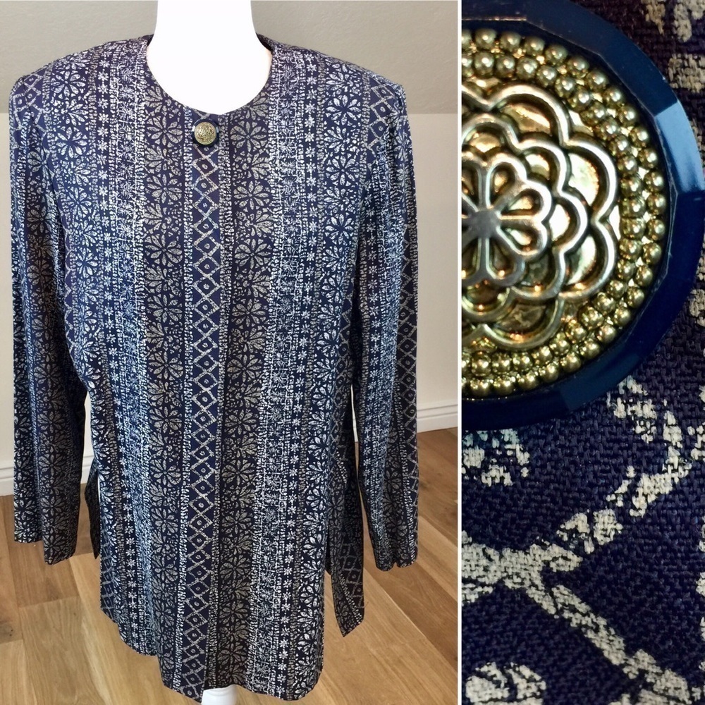 Vintage 80βs Long Sleeve Blouse Size L